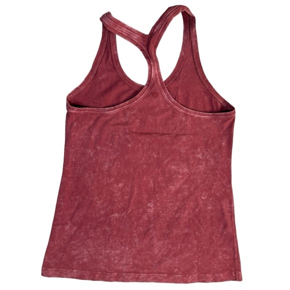 Lululemon Off Red Mottled Henley Racerback Tank Top Womens - Picture 5 of 6